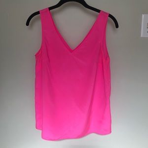 Lilly Pulitzer 100% Silk Hot Pink Tank Top